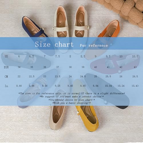 Knit Flats for Women Square Toe Ballet Flats with Strap Washable Women Dressy Ballet Mary Jane Shoes Arch Support2