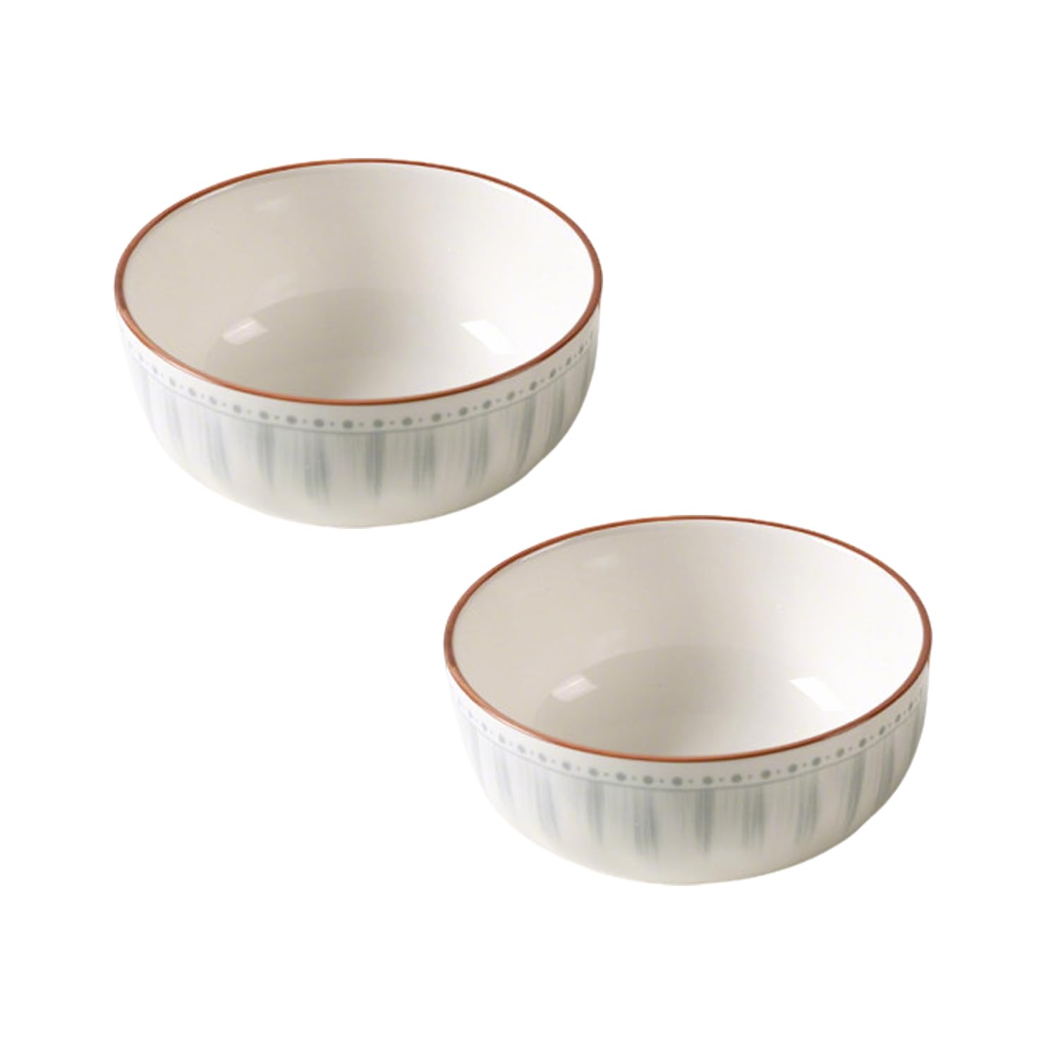 YTSMZX Rice Bowls Set Ceramic Bowls for Kitchen Deep Bowls for Cereal Salad Fruits Noodle Dishwasher Microwave Safe Patterned Bowl,750ml,2Piece Set