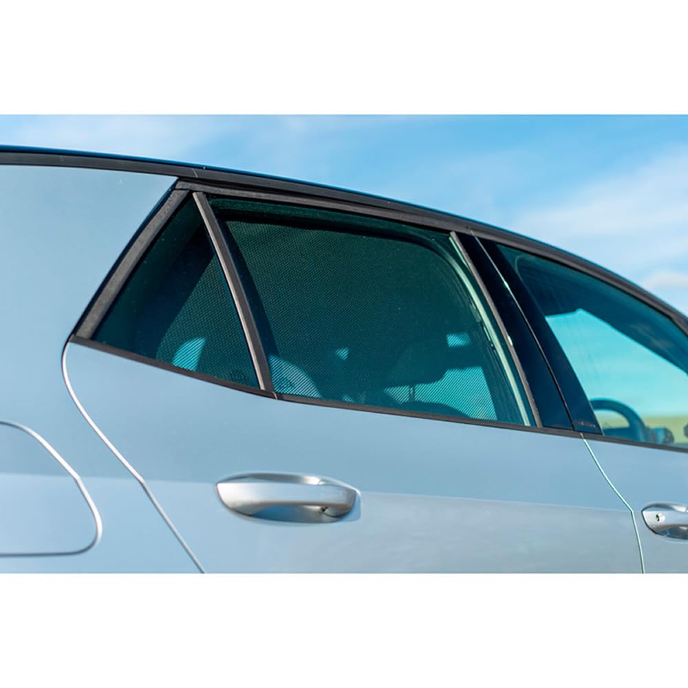 CAR SHADES Set (Porte Laterali Posteriori) Compatibile con Volkswagen ID.3 2020- & Cupra Born 2021- (2-Parti) Tendine Parasole su Misura