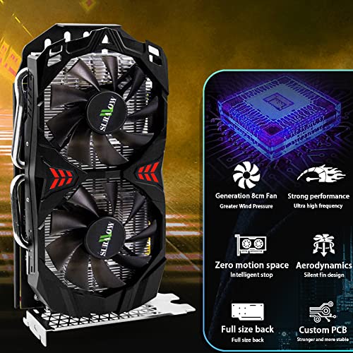 Surallow Amd Radeon Rx 580 8Gb Graphics Card, 2048Sp,Gddr5,256 Bit Graphics Card For Gaming Pc,Pcie 3.0,Twin Freeze Fans Computer Video Card With Hdmi/Dp/Ports #TOP2