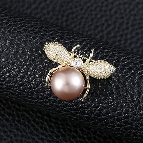 Image of Cute Bee Brooch Pin Corsage, Sweater Dress Shawl Jewelry Accessory Decor for Wedding Birthday Party Christmas Gift (Gold) (Style 1)