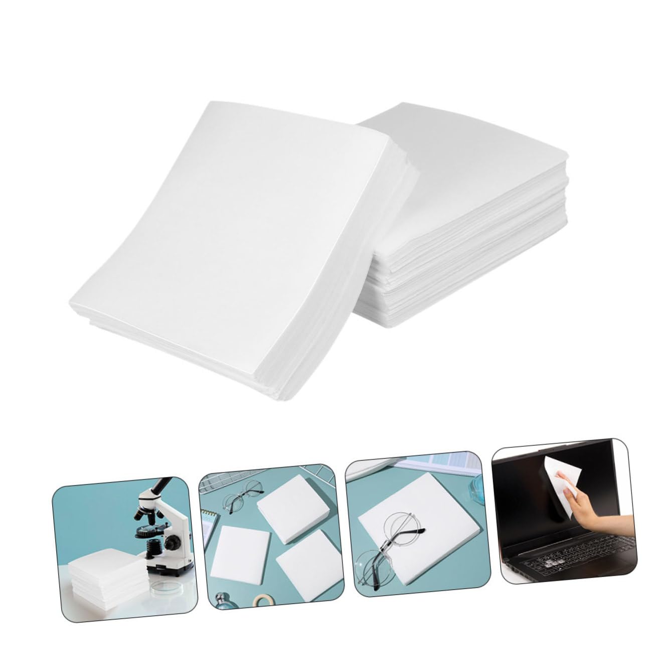 PartyKindom Lingettes Nettoyantes Jetables sans Poussière Résistantes la Déchirure pour en Fibre de Polyester et Pâte de Bois, Pack de 600 Pièces Instruments et Équipements de Laboratoire