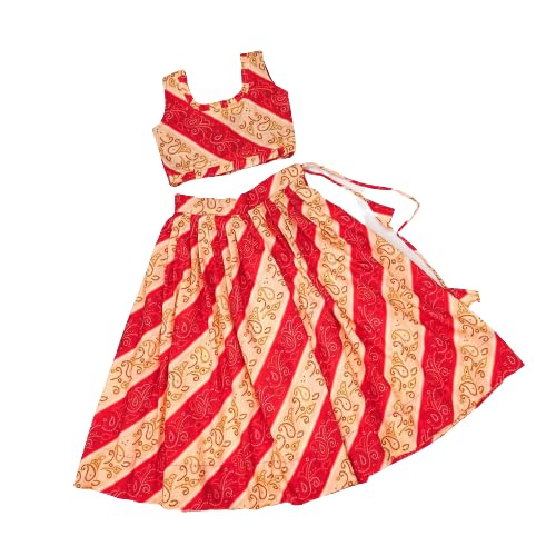 Image of FOND FASHION Kids printed Lehenga with embroidered Top
