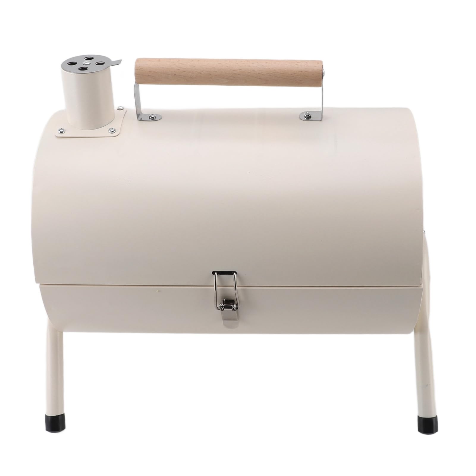 Pssopp Dwustronny Przenośny Grill Węglowy Wielofunkcyjny Piec do Grillowania na świeżym Powietrzu z Kominem, Bezdymny Projekt na Patio Piknik Kempingowy (Biały bez blachy do pieczenia)