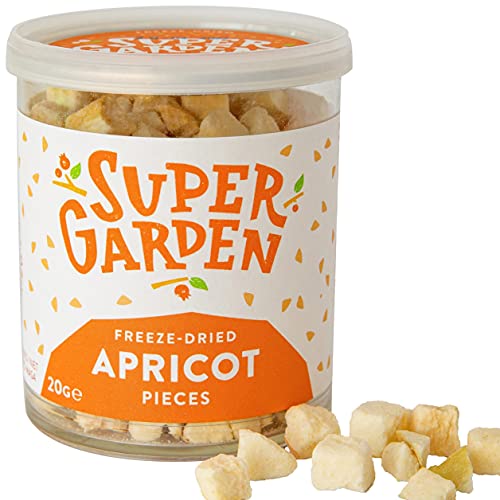 Morceaux d’abricots lyophilisés Super Garden - 100 % pur et naturel - convient aux végétaliens - sans sucre ajouté, sans additifs artificiels et sans conservateurs - sans gluten - sans OGM Cover