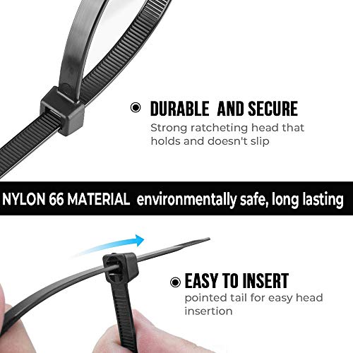 36 Inch Ultra Heavy Duty Zip Ties,50 Piece Multi-Purpose Uv Cable Ties With 200 Pounds Tensile Strength #TOP4