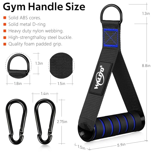Image of Exercise Handles, Cable Machine Handles for Gym Cable Attachments Training | 2 Pack Heavy Duty Handle with Non Slip Grip for Cable Machines, Pull Down Workouts, Resistance Bands and Home Gym Equipment