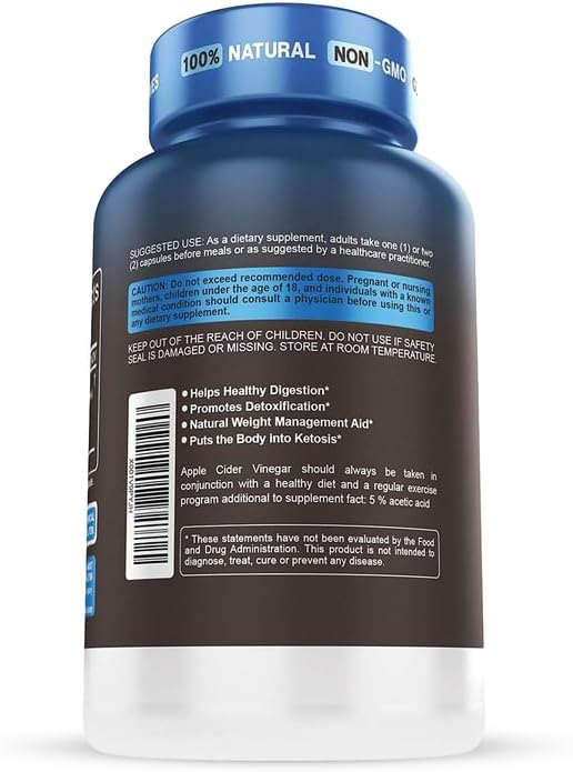 Herbtonics Apple Cider Vinegar + Keto BHB Capsules | GLP-1 Support for Appetite, Cravings & Weight Management | Metabolism Support with Satiety Support | 240 Capsules - 4 Month Supply - Image 9