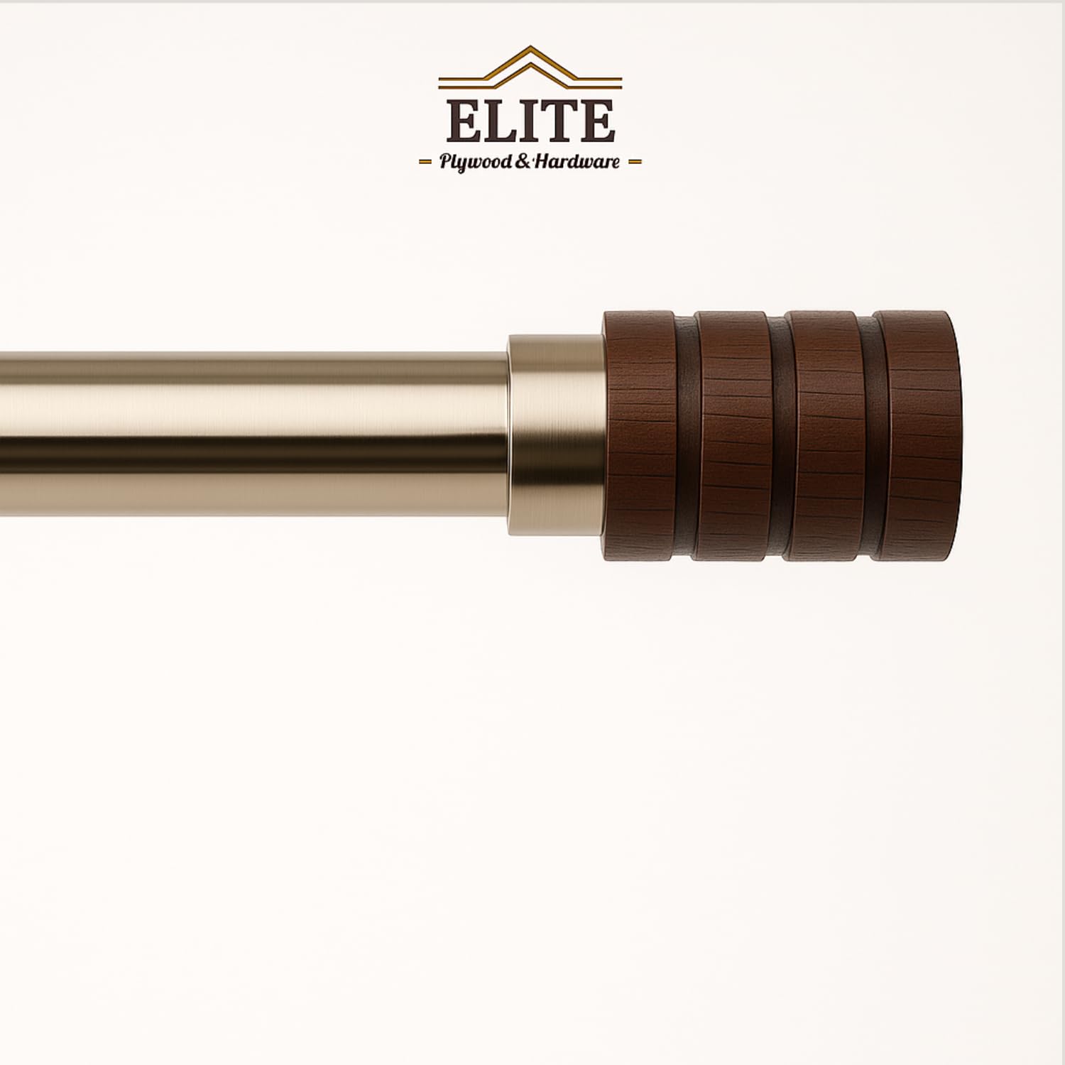 Elite Premium Wooden Curtain End Cap – Elegant Decorative Rod Finial for Window Drapes, Smooth Finish, Durable & Stylish, Perfect for Home & Office Décor (Big Round, Wooden/, Medium/) 2
