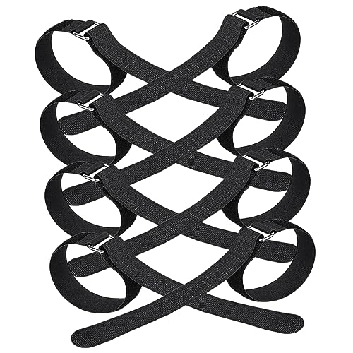 MOBUTOFU 4pairs Non- Ice Grippers for Mountaineering Shoe Straps for Traction Lightweight Crampons Suitable for All Footwear Design