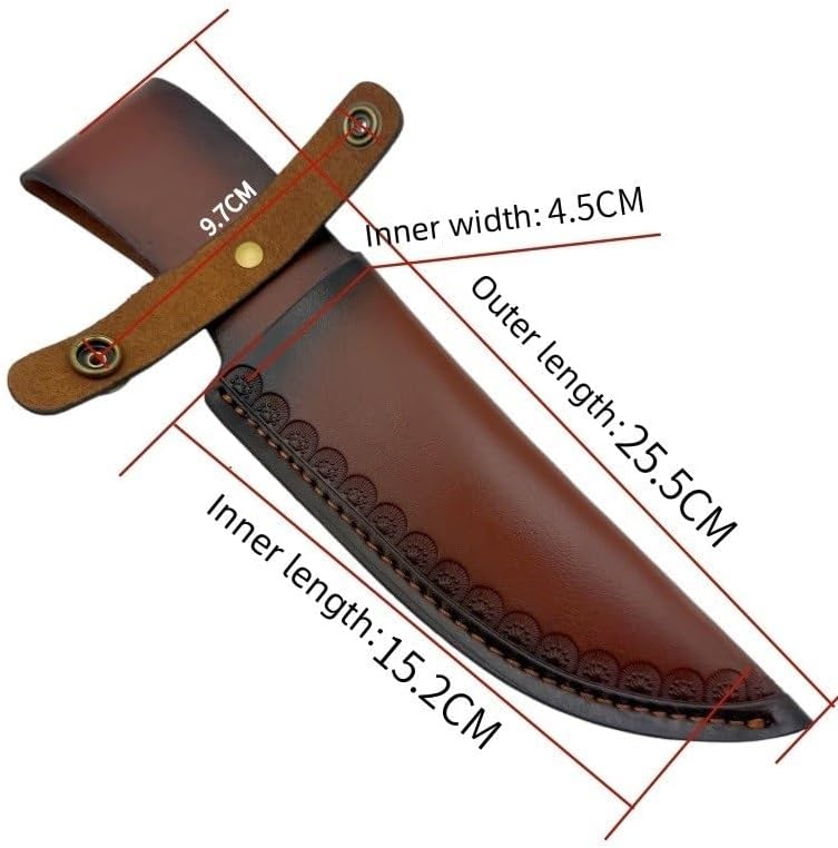 1PC Knife Sheath with Belt Loop, Leather Protective Cover with Snap Closure, for Home Kitchen Outdoor