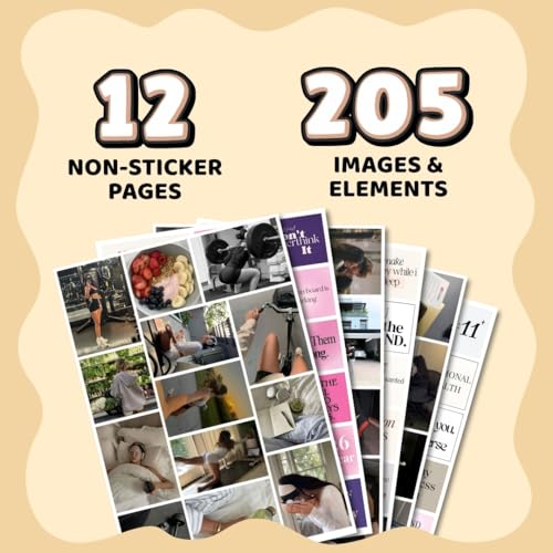 Image of Manifestation Poster | 2026 Vision Board Supplies (200+ Elements, 12 A4 Sheets, A4 Board with Hook) Aesthetic | Life Goals Quotes Daily Affirmations for Women | Manifestation Posters | Manifest Dream Life Poster for Wall