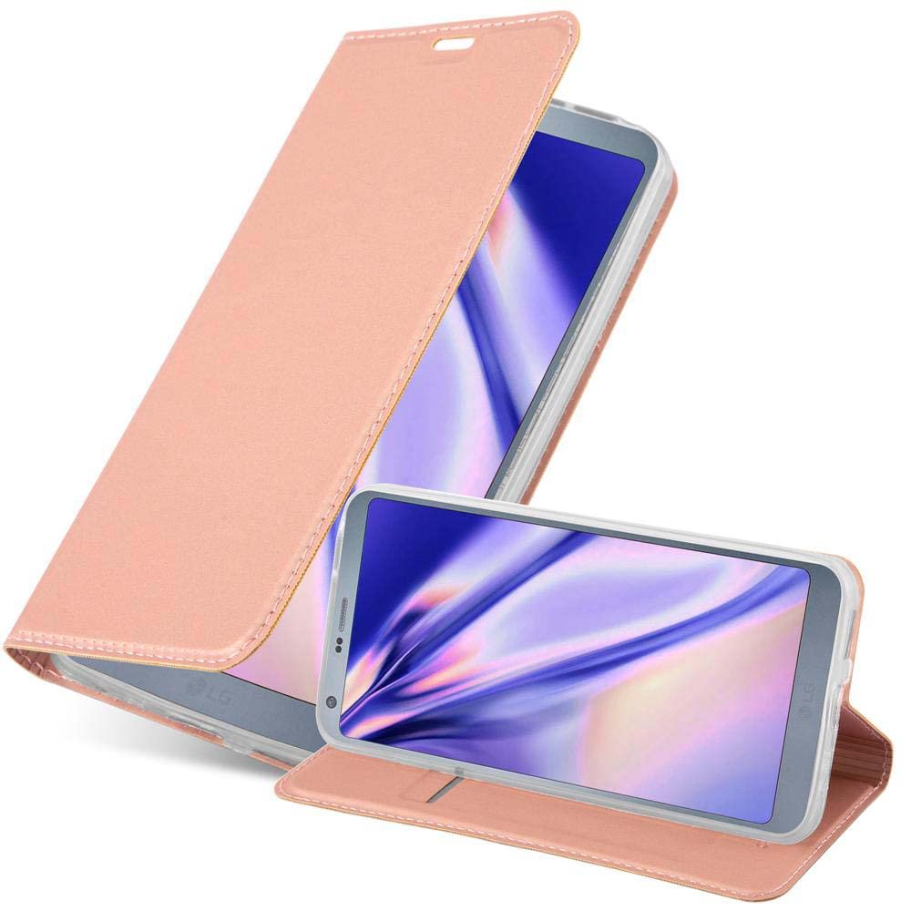 Cadorabo Custodia Libro per LG G4 in CLASSY ORO ROSA