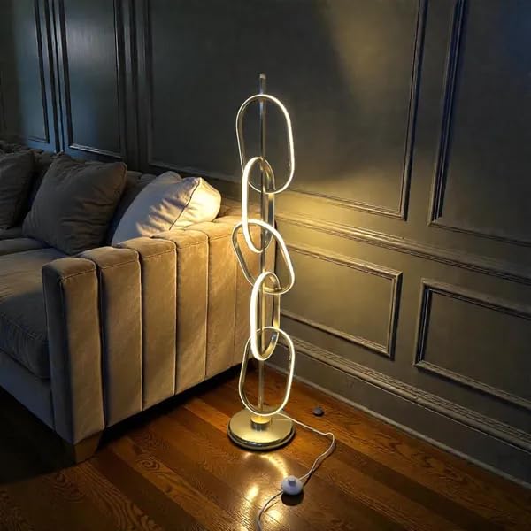 Image of Premium Decorative LED Floor Lamp & Glass Art Collection - Modern FlloNight Light - Unique Aesthetic Home Gift (Torva)