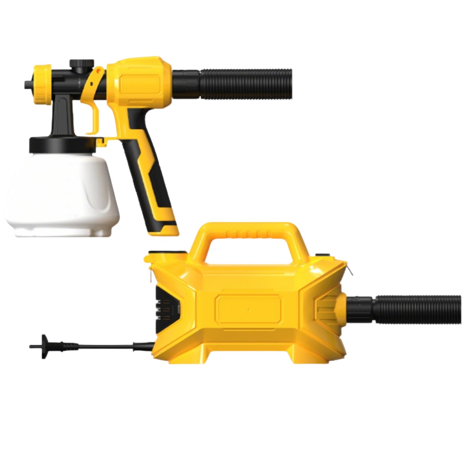 Sistema de Pulverización de Pintura 800W con 3 Boquillas y 3 Patrones de Pulverización, Pistola de Pintura Eléctrica con Manguera de Aire 1,5m, Pistola para Pintura de Paredes para Muebles, Paredes