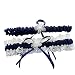 Produktbild awtlife Royal Blue Lace Hochzeit Strumpfbnder, mit Toss Away Flower Decor