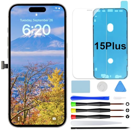 Écran iPhone 15 Plus tactile et LCD résolvant les problèmes de vitre cassée ou d'affichage noir