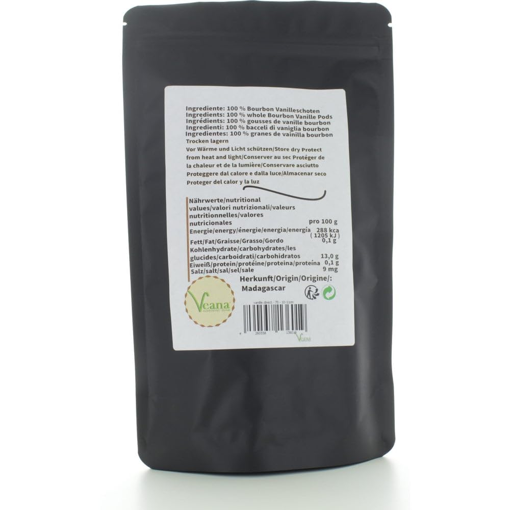Bourbon Vanilleschoten (75 Stk. - 10-11cm) Top Gourmet Qualität - Grade A 100% natural aus Madagaskar