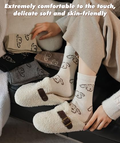 Image of IIG Winter Warm Wool Socks for Women Original Design Trendy Boot Socks Ideal Gift