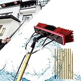 ASerZenith Limpiacristales Telescópico De 15 M/49,2 Pies, con Pértiga, Alimentador De Agua, para Interiores Y Exteriores.(35 Cm De Profundidad, 1-7 M/22,9 Pies)