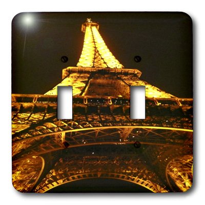 Interrupteur double Tour Eiffel remplacer plaque murale blanche ennuyeuse - 3