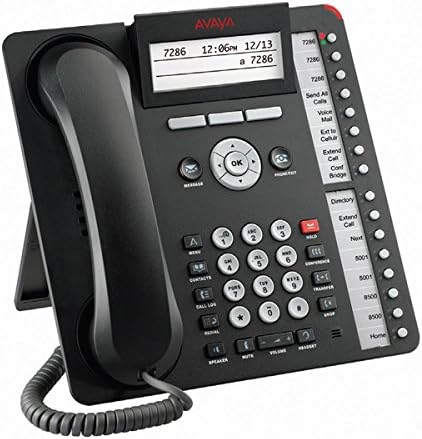 Avaya IP Phone 1616-I with display showing time and soft keys
