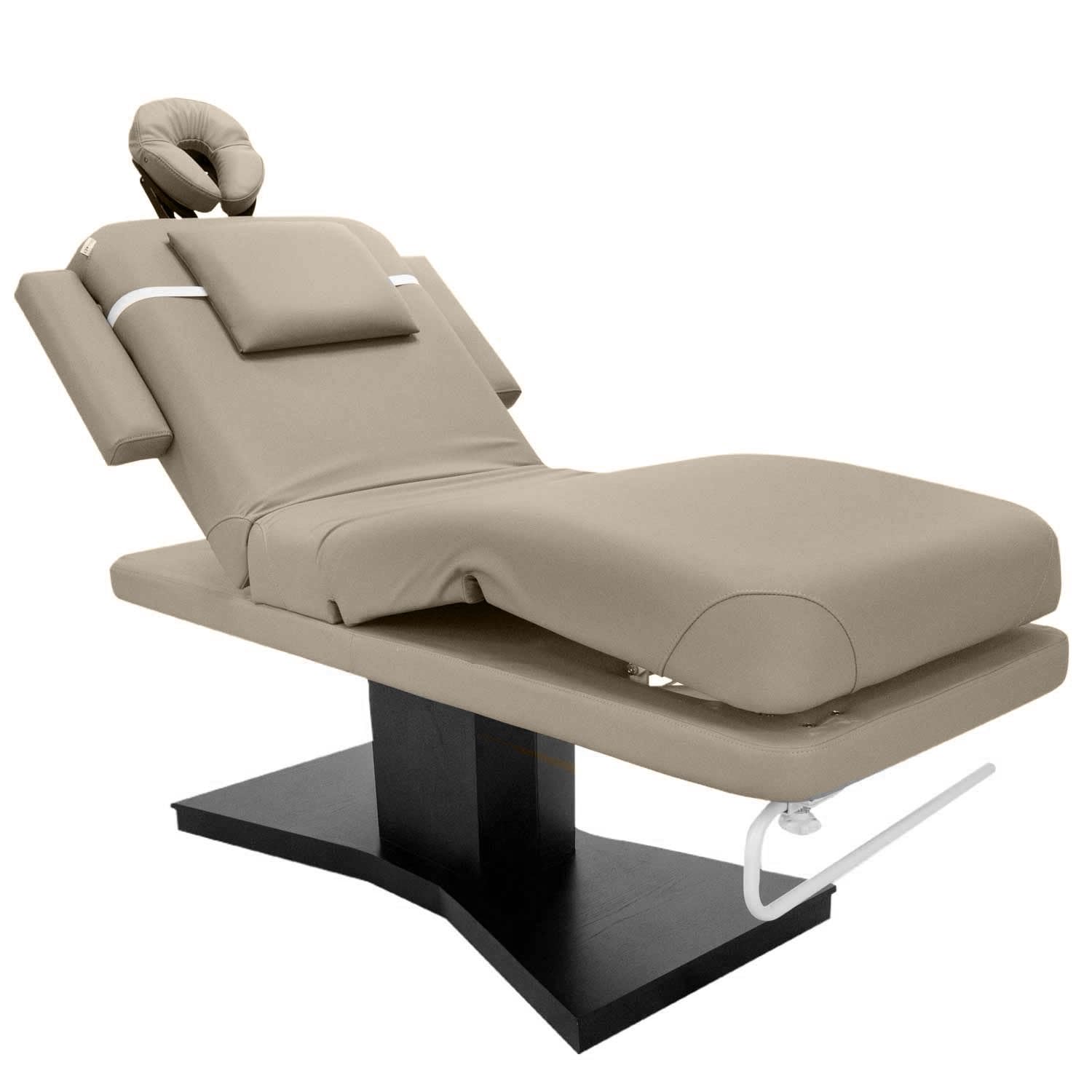 SKINACT Milo 3.0 Motor (with Independent Leg Adjustment) Electric Massage & Facial Bed/Table Taupe top and Dark Brown Base