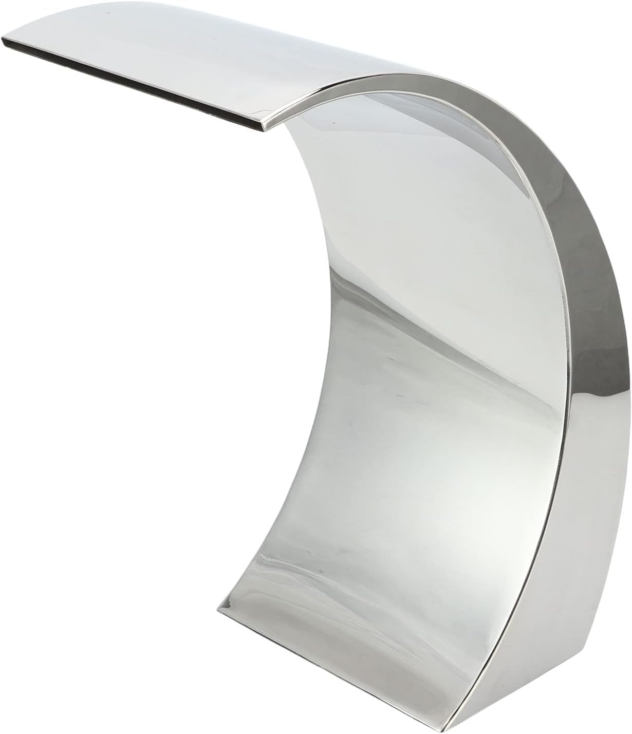 Stainless Steel Pool Waterfall Fountain Nozzle, Arc Design G1 1/2 Thread, Ideal for Swimming Pools, Gardens, Outdoor Ponds, and Spas - Elegant Water Feature