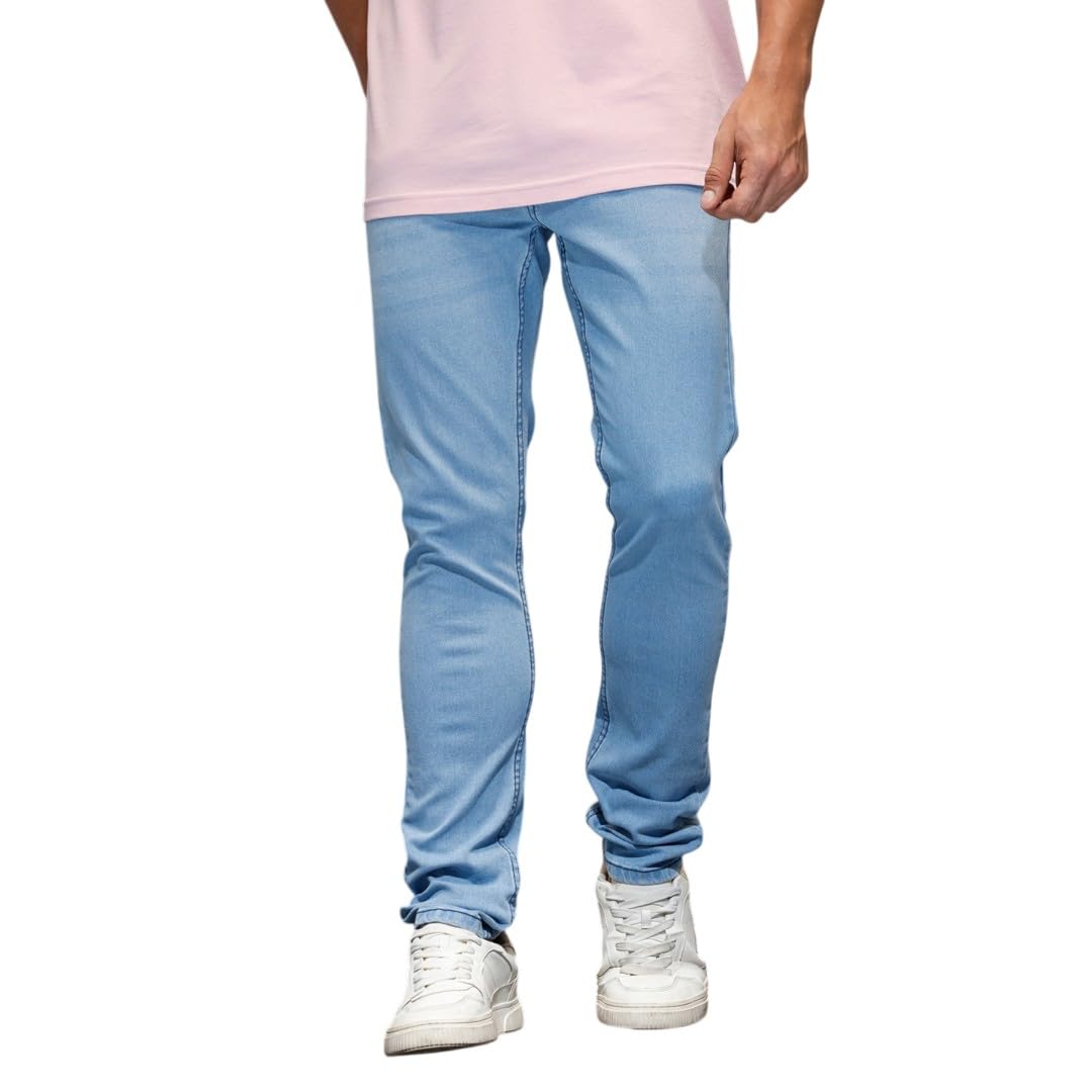 wrogn Men's Cotton Stretch Mid-Rise Jeans | Slim Fit-picture-36