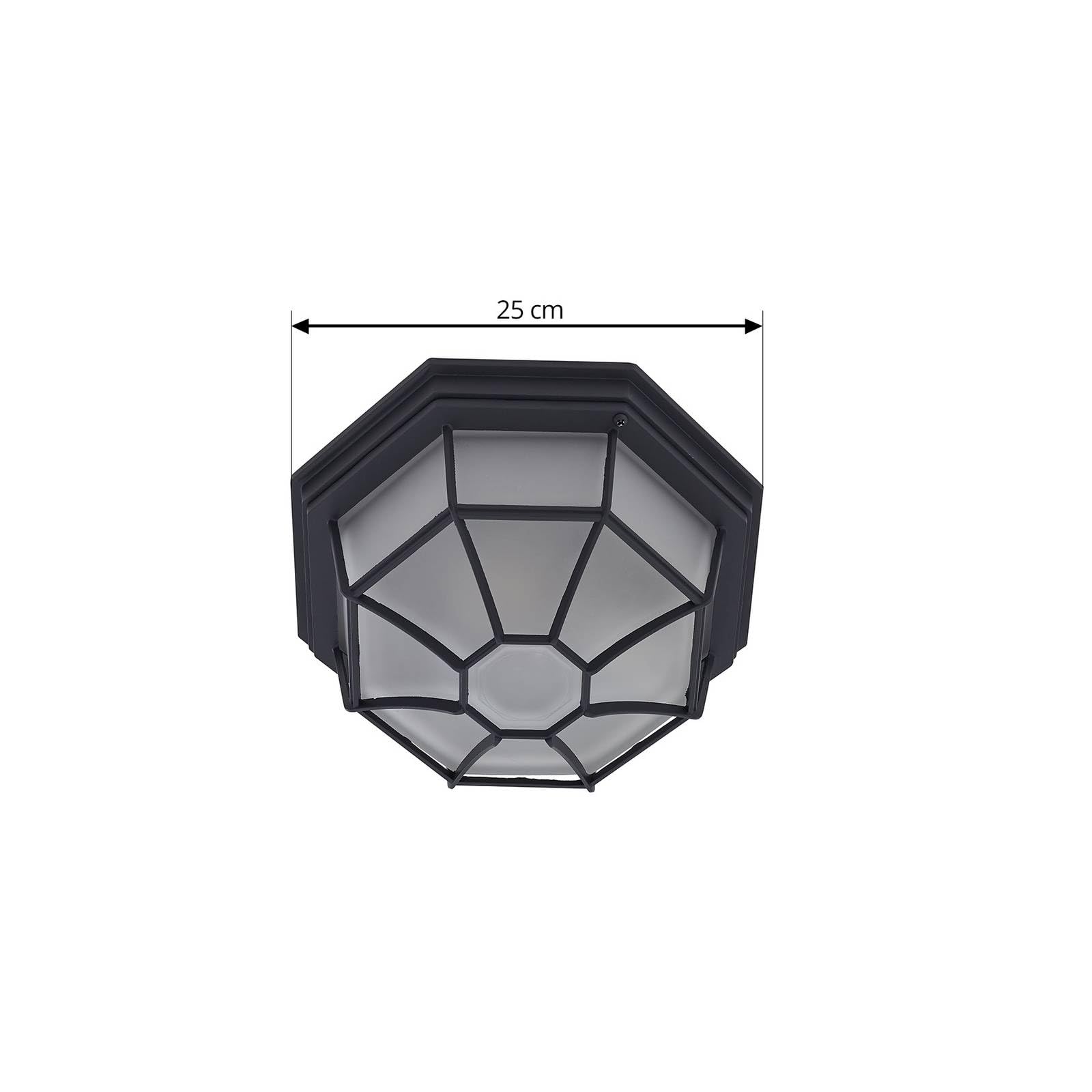Lindby Plafoniera dimmerabile (Moderno) colore Nero, in Alluminio plafoniera compatta lampada
