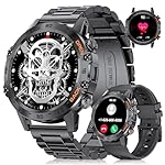 Smart Watch for Men Answer/Make Call for Android iOS, 400mAh Military Smartwatch Heart Rate Blood Oxygen Sleep Monitor Step Counter, 2 Straps,1.39" HD Waterproof Outdoor Smart Watches Black