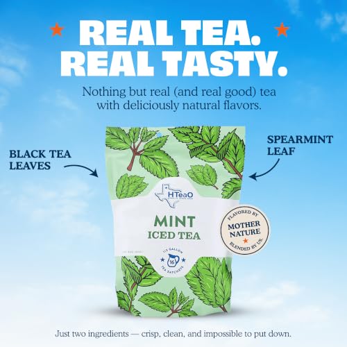 Image of HTeaO Iced Tea Bags - Makes 4 Gallons - Texas Style - Black Tea (Mint)