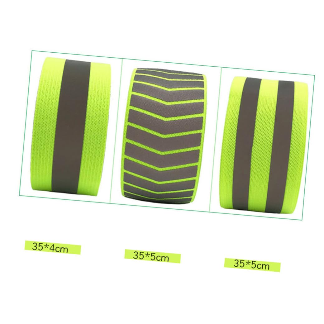 Toyvian Brazalete Reflectante Brazaletes Noche Cinturón De Correr Pulsera Hombres Deporte Fluorescente Banda De Seguridad Visibilidad Bandas Green