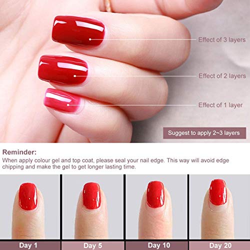 YaoShun Temperature Color Changing Gel - Soak Off Nail Gel Sparkle Series 6pcs Gel Nail Polish Set 10ml Nail Art Gift Set, UV LED Gel Polish Manicure Mixed Colors #005 - Thumbnail 7