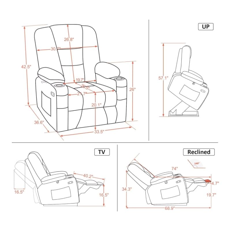 Sillón clásico plegable color único miniatura 3