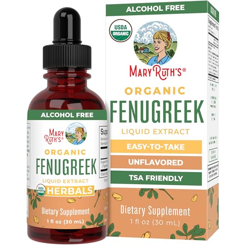 Image of Organic Fenugreek Seed Liquid Extract by MaryRuth's | USDA Organic | Easy-to-Take | Fenugreek Seeds Supplement | Herbal Extract | Vegan | Gluten Free | Sugar Free | Non-GMO | 30 Servings