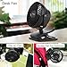 Clip on Fan Battery Operated Fan, USB or 2600mAh Rechargeable Battery Powered Small Desk Fan Whisper Quiet with 4 Speed Swivel 360° Portable Stroller Fan for Baby Stroller Home Office Camping, Black