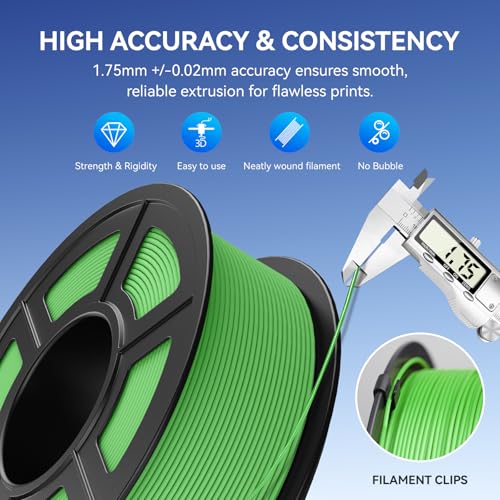 Image of JAYO Matte PLA 3D Printer Filament 1.75mm Grey, Matte Surface Conceals Layer Lines Filament, 1.1kg (2.42 lbs) Spool, Accuracy + /- 0.02 mm, Fit Most FDM Printers