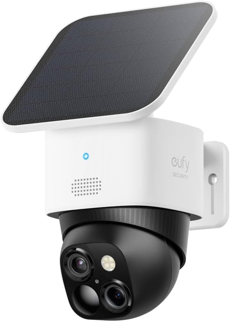 Eufy Camera S340 por Anker Dupla Câmera de Segurança Wi-Fi Externa 360 Solar 4K