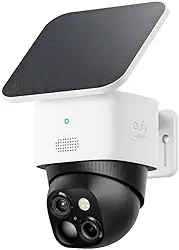 eufy Câmera S340 por anker, dupla Câmera De Segurança Wi-Fi Externa, 360º, Solar Sem Fio, Até 4K, Trabalha com Alexa, Sem Taxa Mensal, Compatível HomeBase S380, Armazenamento Local