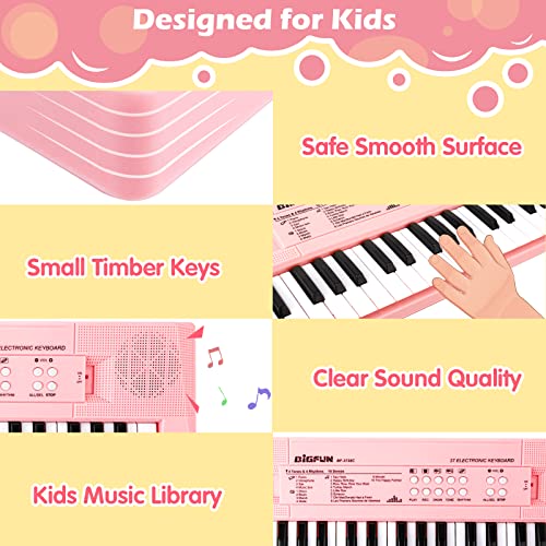 Electronic Piano Keyboard 37 Key Piano For Kids Keyboard Piano With Microphone Learning Musical Toys For 3 4 5 Year Old Boys Girls Birthday Gifts Age 3-5 #TOP5
