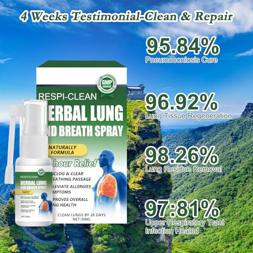 Herbal Lung Spray Herbal Lung 2 StüCk 30ml Herbal Spray Herbal Spray Cleansing Lung Atementgiftendes KräUterlungenreinigungsspray Lungenreinigung Asthmaspray Rezeptfrei