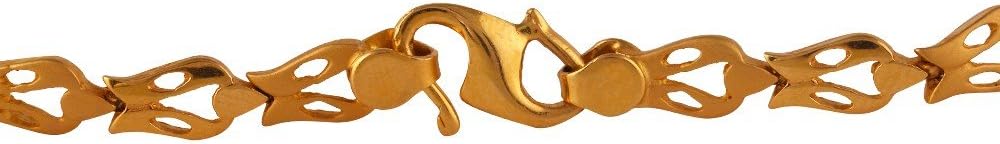 JEWELS FORUM The Fire Flower Yellow Gold Link Bracelet in 22K / 18K Hallmarked Gold 8" Inches Long