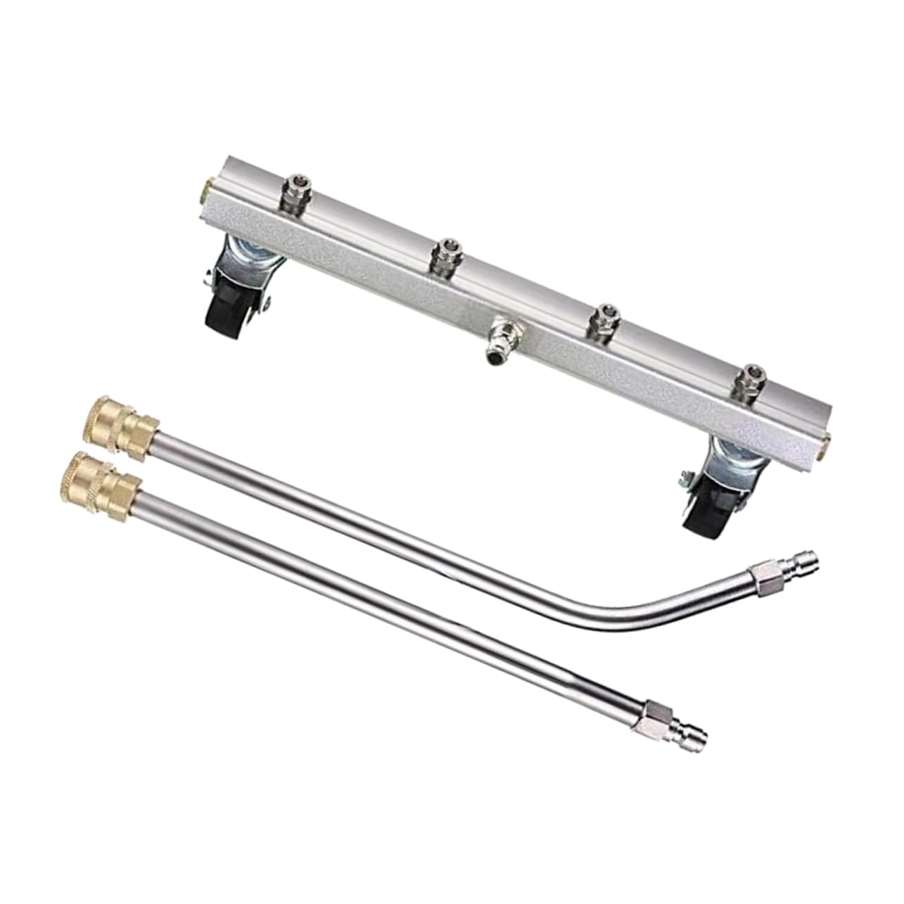 ORFOFE 2piezas Limpiador De Chasis De Automóvil Presión Cepillo y Varillas Extensibles Herramienta De Limpieza para Talleres De Automoción y Lavados De Coches