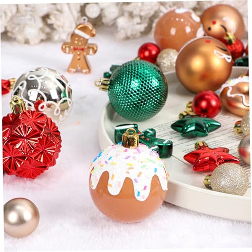 Boules de Noël incassables rouge vert or pour décorer le sapin sans risque de casse - 3
