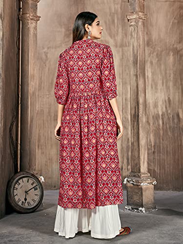 Kurti indiano da donna con palazzo | Rayon