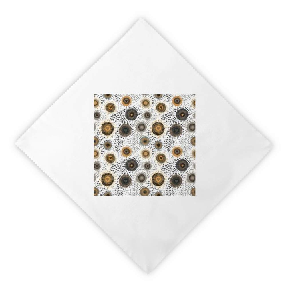 Servilletas de tela blancas con flores amarillas para cena, pack de 2 unidades