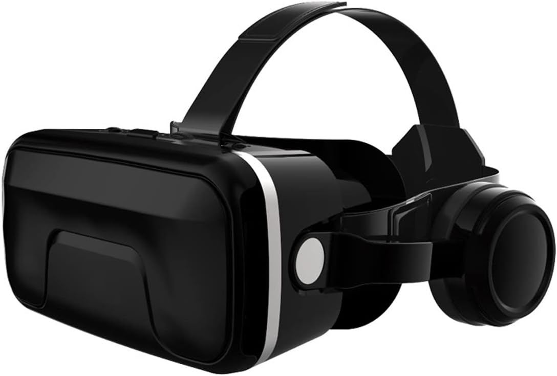 VR Headset, Universal Virtual Reality Goggles, 3D VR Glasses, VR Games Headset, 3D Glasses Virtual Reality Headset for VR Games 3D Movies Compatible 4.0-6.0 (Color : Black)