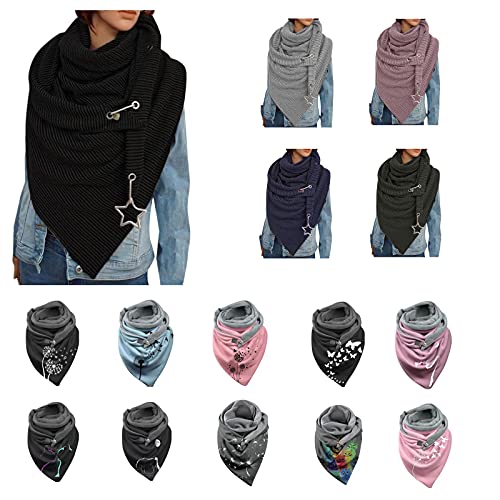 NBBD Chale Echarpe Femme,Echarpe Douce Et Chaude,écharpe Bleue Femme,écharpe Pour Femme,écharpe Tendance 2020,Echarpe Femme Grise,Echarpe Tendance,Echarpe Decontracte,Echarpe Marque Femme, 01-noir, L Cover