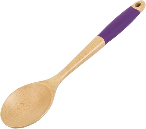 Miniatura 7 de Chef Craft Juego de cucharas de madera con mango de silicona premium, 14 pulgadas, color verde